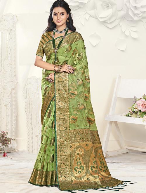 women self design bordered saree with blouse - 21677267 - Very Small Image - 1
