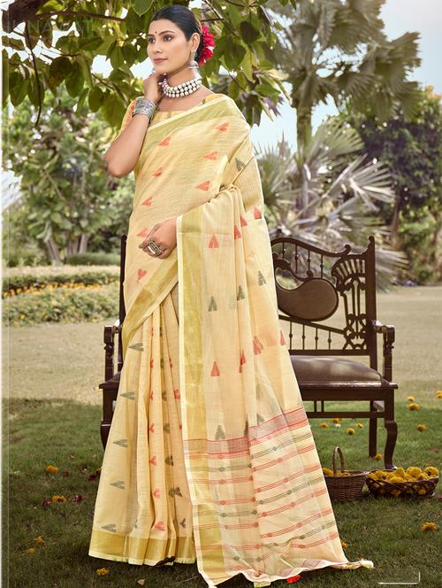 women self design handloom saree with blouse - 21677302 - Very Small Image - 1