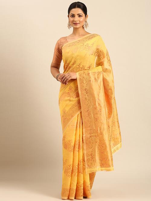 women self design banarasi saree with blouse - 21677352 - Very Small Image - 1