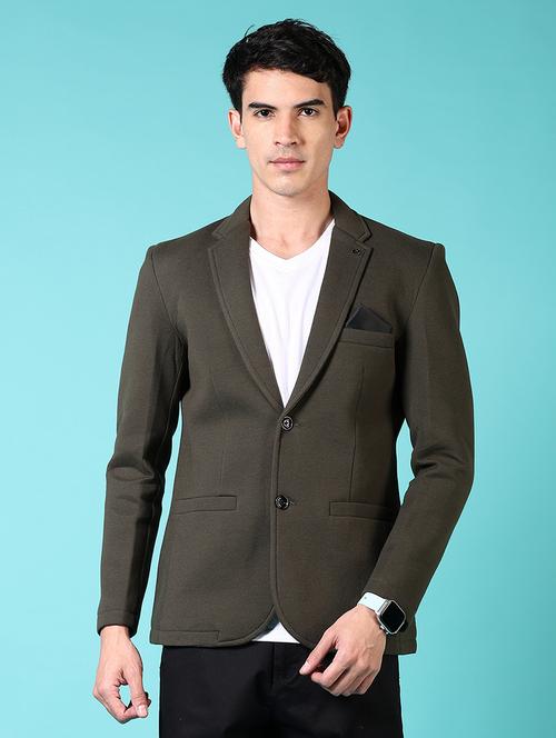 men solid long sleeve single breasted blazer - 21677719 - Very Small Image - 1