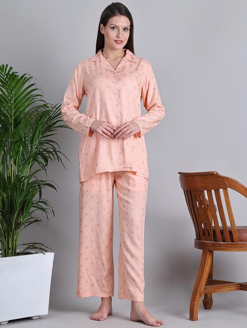 women printed nightwear pyjama set - 21677813 - Very Small Image - 1