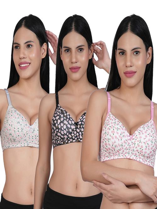 women pack of 3 printed bra - 21677837 - Very Small Image - 1