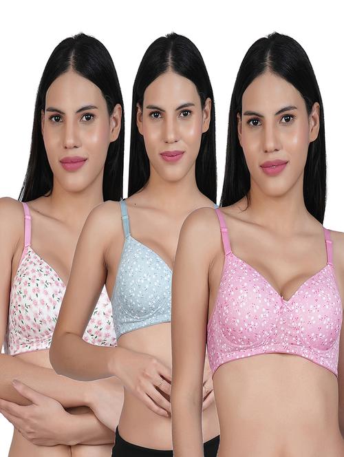 women pack of 3 printed bra - 21677844 - Very Small Image - 1