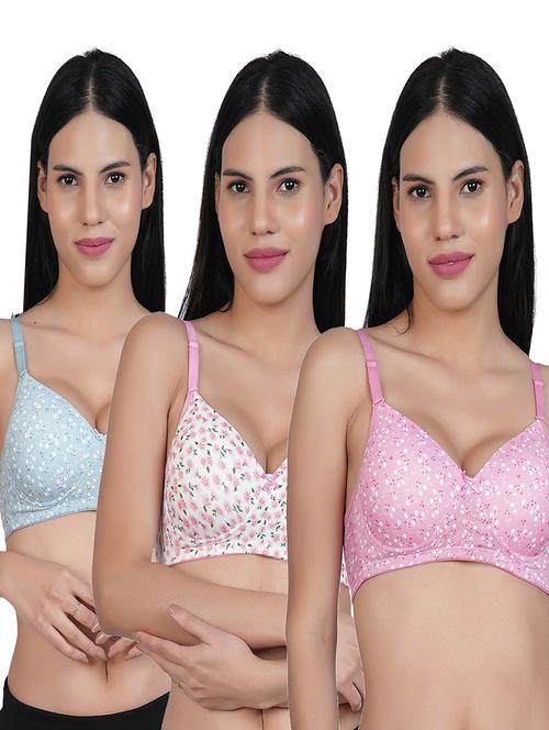 women pack of 3 printed bra - 21677849 - Very Small Image - 1