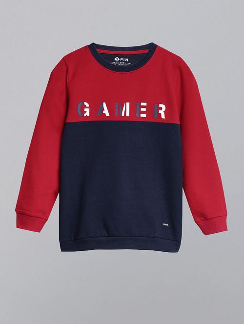 kids long sleeves color block sweatshirt - 21678212 - Very Small Image - 1