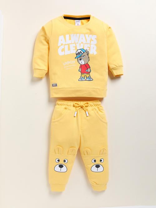 kids printed sweatshirt & jogger set - 21678422 - Very Small Image - 1