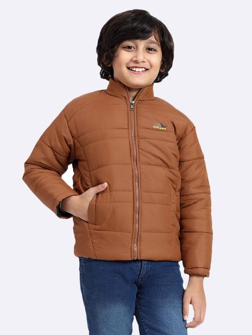 kids long sleeves solid quilted jackets - 21678481 - Very Small Image - 1
