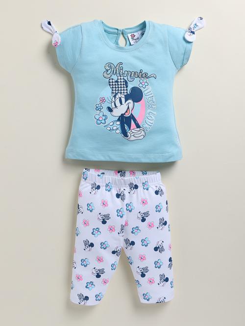 girls floral printed top and bottom set - 21678569 - Very Small Image - 1