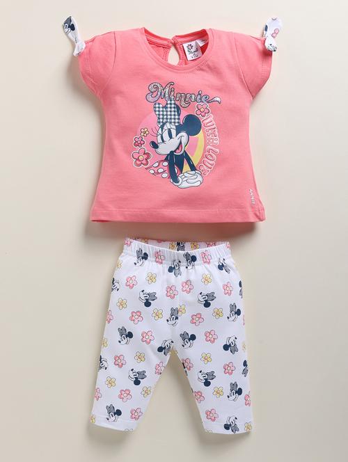 girls floral printed top and bottom set - 21678570 - Very Small Image - 1