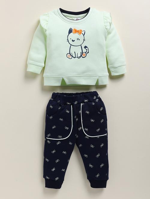 girls floral printed top and bottom set - 21678572 - Very Small Image - 1