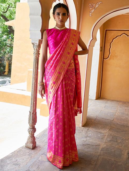 women self design paithani saree with blouse - 21678656 - Very Small Image - 1