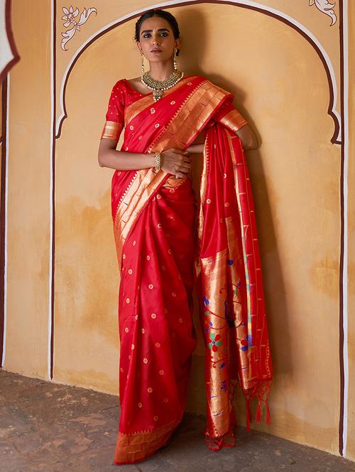 women self design paithani saree with blouse - 21678736 - Very Small Image - 1