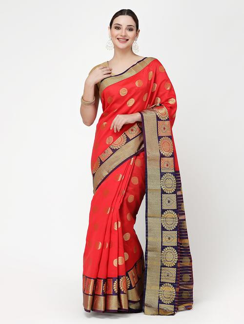 women self design banarasi saree with blouse - 21679031 - Very Small Image - 1