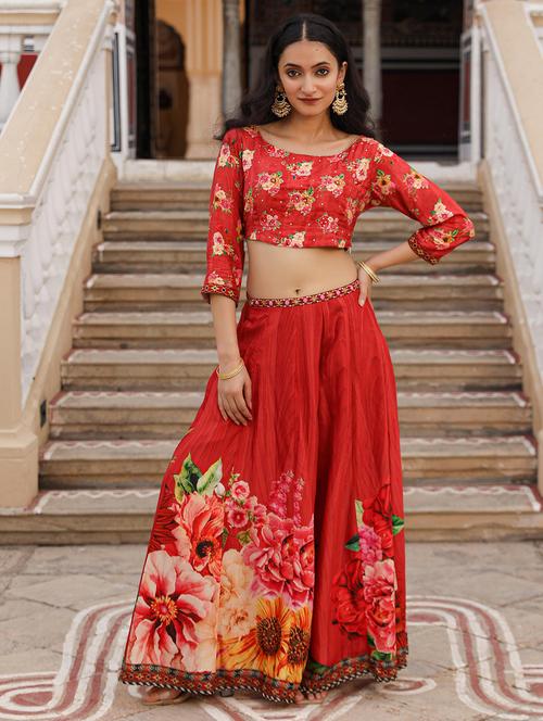 women red floral printed co-ord sets - 21679149 - Very Small Image - 1