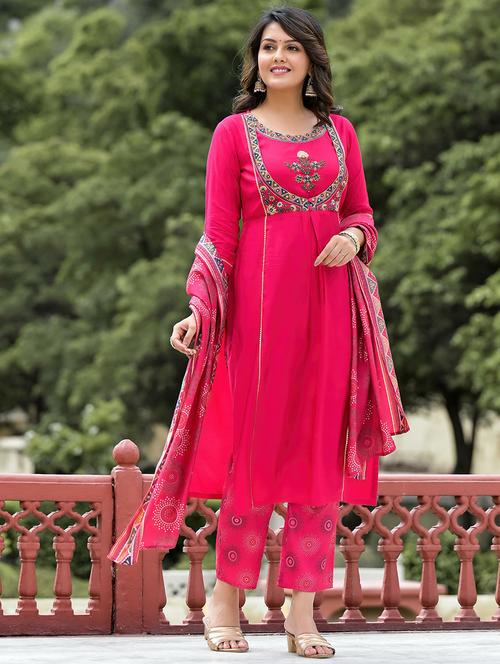 women embroidered kurta pant set with duaptta - 21679269 - Very Small Image - 1