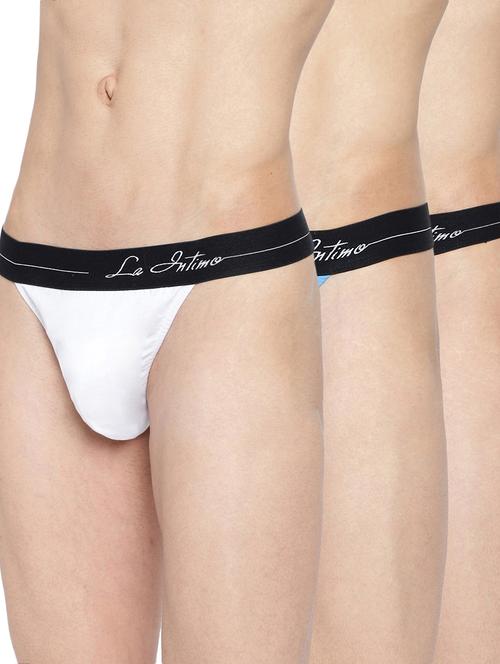 men solid low rise thongs combo - 21679729 - Very Small Image - 1