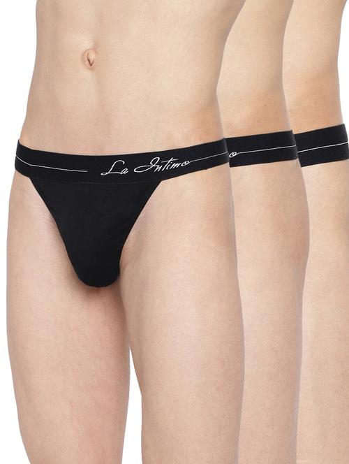 men solid low rise thongs combo - 21679730 - Very Small Image - 1