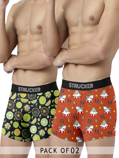 men printed low rise trunks combo - 21680125 - Very Small Image - 1