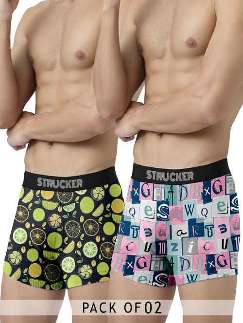 men printed low rise trunks combo - 21680126 - Very Small Image - 1