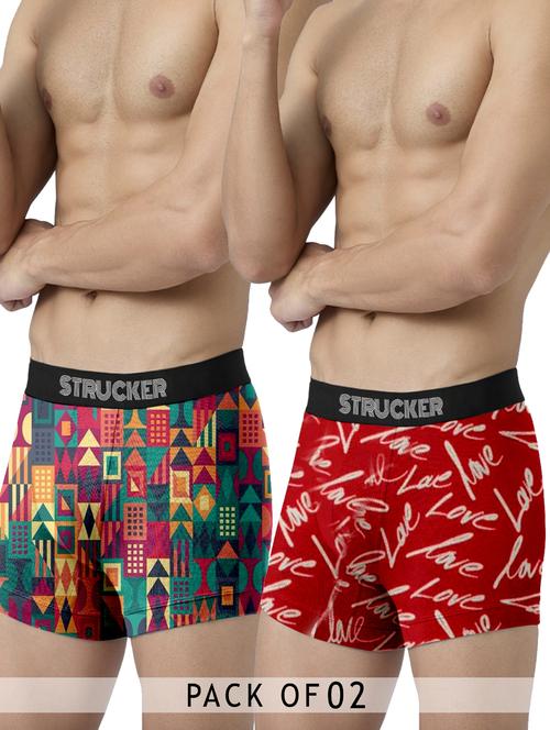men printed low rise trunks combo - 21680145 - Very Small Image - 1