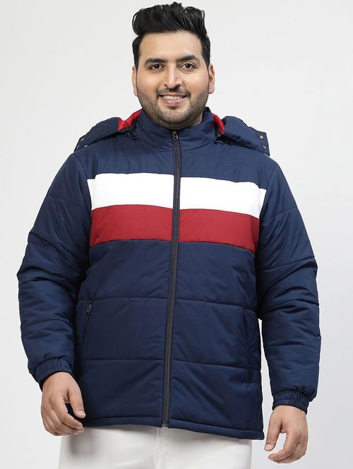 men long sleeves color block puffer jacket - 21680339 - Very Small Image - 1