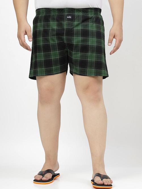 men checkered mid rise cotton boxer - 21680345 - Very Small Image - 1