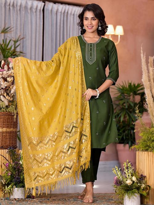 women embroidered kurta pant set with duaptta - 21680514 - Very Small Image - 1