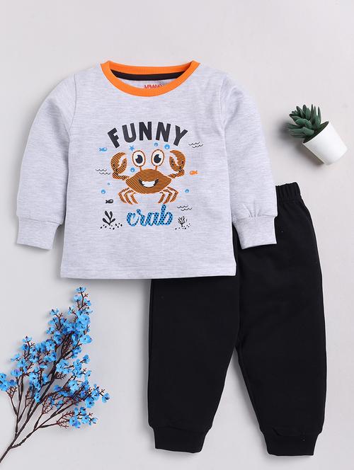 kids printed winter wear full length twin set - 21680627 - Very Small Image - 1