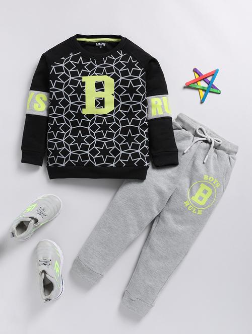 kids printed winter wear full length twin set - 21680657 - Very Small Image - 1