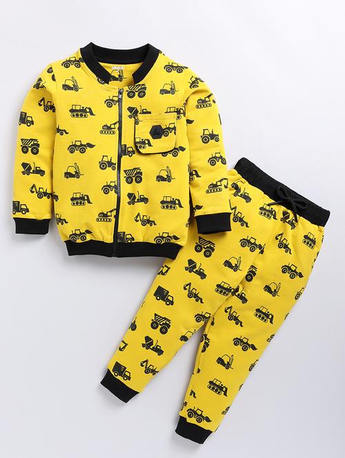 kids printed winter wear full length twin set - 21680662 - Very Small Image - 1