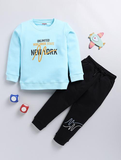 kids printed winter wear full length twin set - 21680669 - Very Small Image - 1
