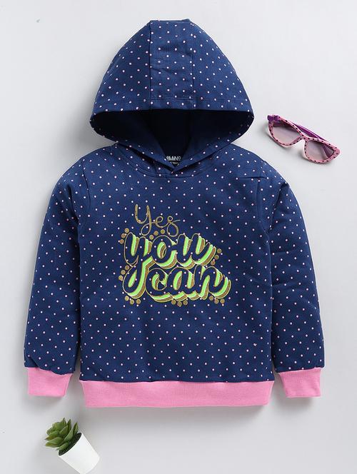 kids printed long sleeve hooded sweatshirt - 21680818 - Very Small Image - 1