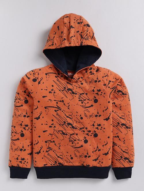 kids printed hooded long sleeves sweatshirt - 21680841 - Very Small Image - 1