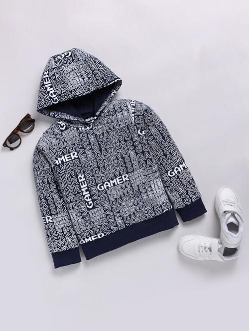 kids printed hooded long sleeves sweatshirt - 21680881 - Very Small Image - 1