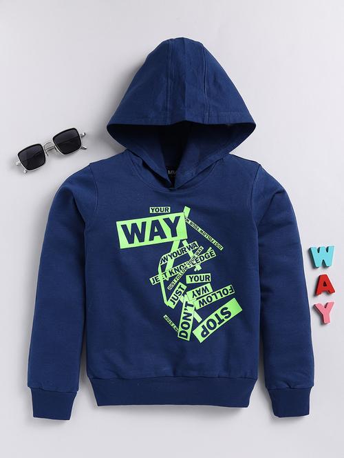 kids printed long sleeve hooded sweatshirt - 21680888 - Very Small Image - 1