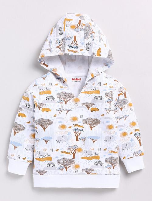 kids printed long sleeve hooded sweatshirt - 21680890 - Very Small Image - 1