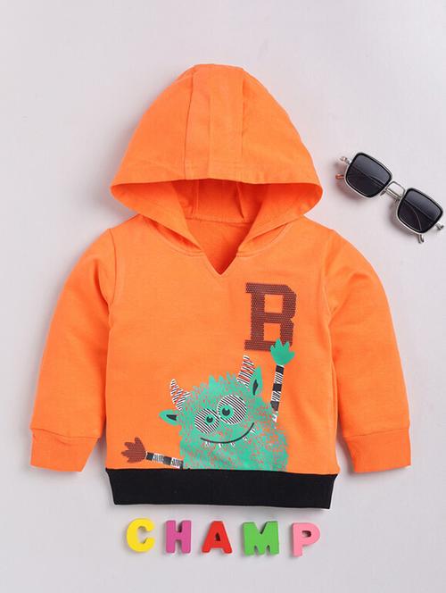 kids printed long sleeve hooded sweatshirt - 21680891 - Very Small Image - 1