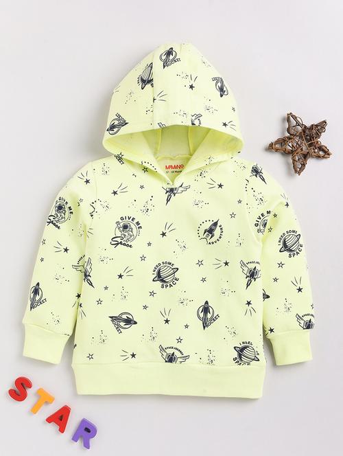 kids printed long sleeve hooded sweatshirt - 21680902 - Very Small Image - 1
