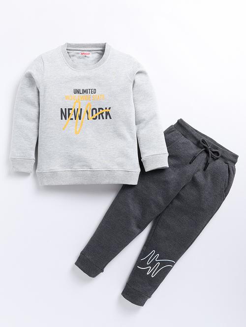 kids printed winter wear full length twin set - 21680955 - Very Small Image - 1