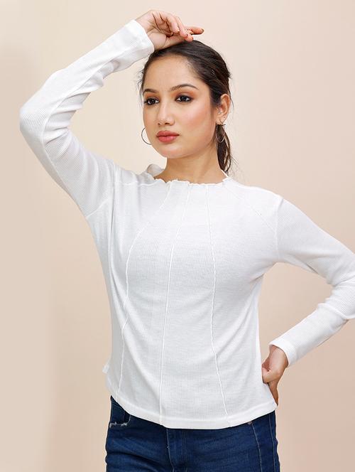 women solid long sleeves regular top - 21681424 - Very Small Image - 1