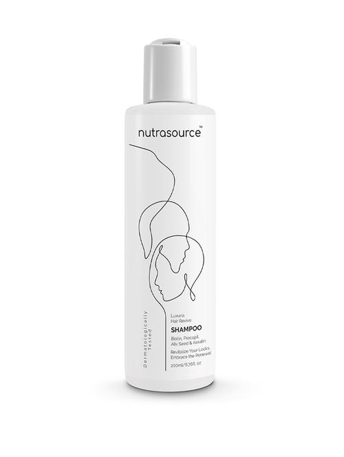 nutrasounrce cashew nuts ,oatmeal extract, aliv seed extract,triphala shampoo all type hair for mens and women (200 ml) - 21681575 - Very Small Image - 1