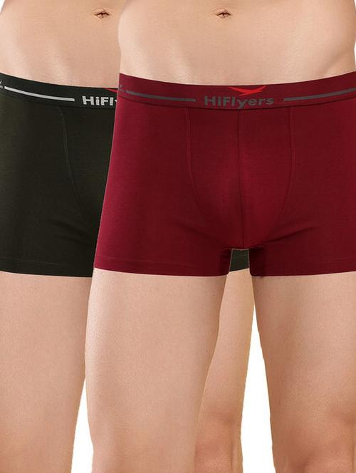 men solid low rise trunks combo - 21681721 - Very Small Image - 1