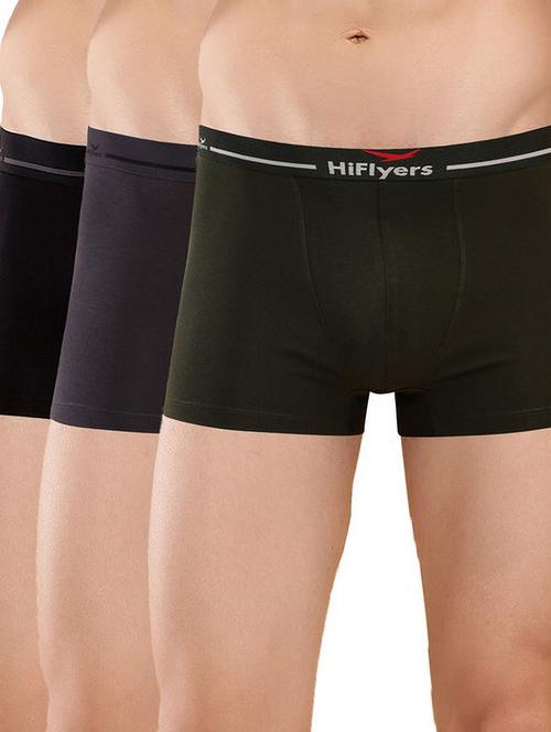 men solid low rise trunks combo - 21681727 - Very Small Image - 1