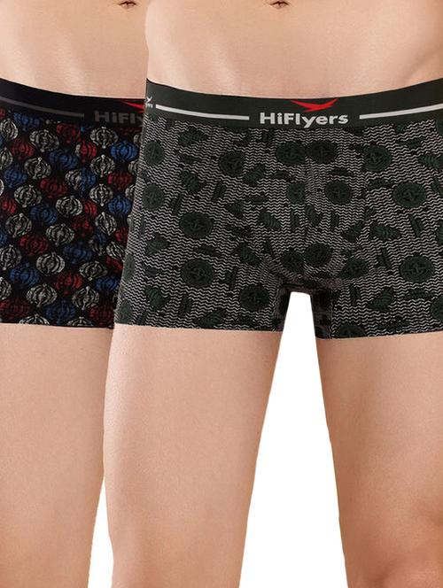 men printed low rise trunks combo - 21681749 - Very Small Image - 1