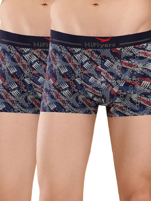 men printed low rise trunks combo - 21681757 - Very Small Image - 1