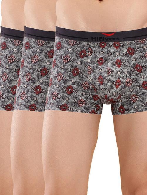 men printed low rise trunks combo - 21681770 - Very Small Image - 1