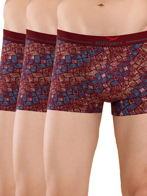 men printed low rise trunks combo - 21681772 - Very Small Image - 1