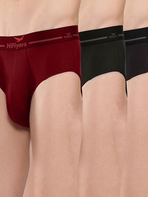 men solid low rise hipster briefs combo - 21681835 - Very Small Image - 1