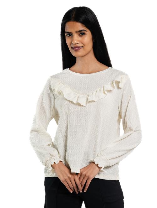 women boat neck solid regular top - 21681954 - Very Small Image - 1