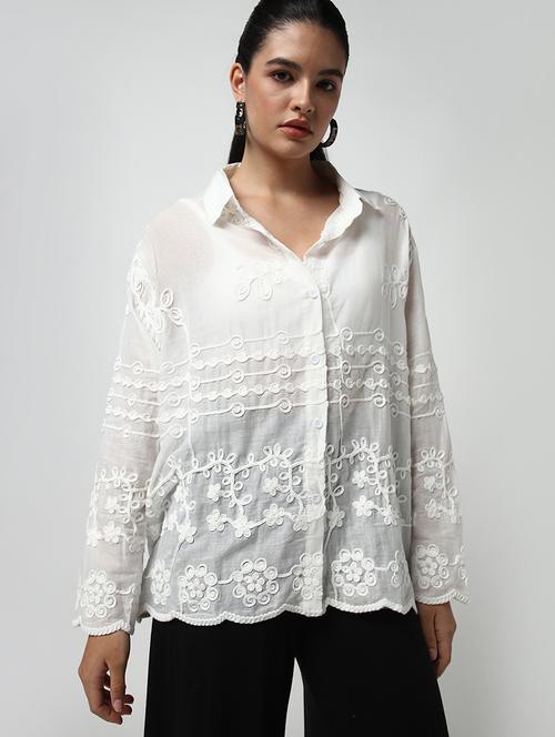women embroidered long sleeve shirt - 21682207 - Very Small Image - 1